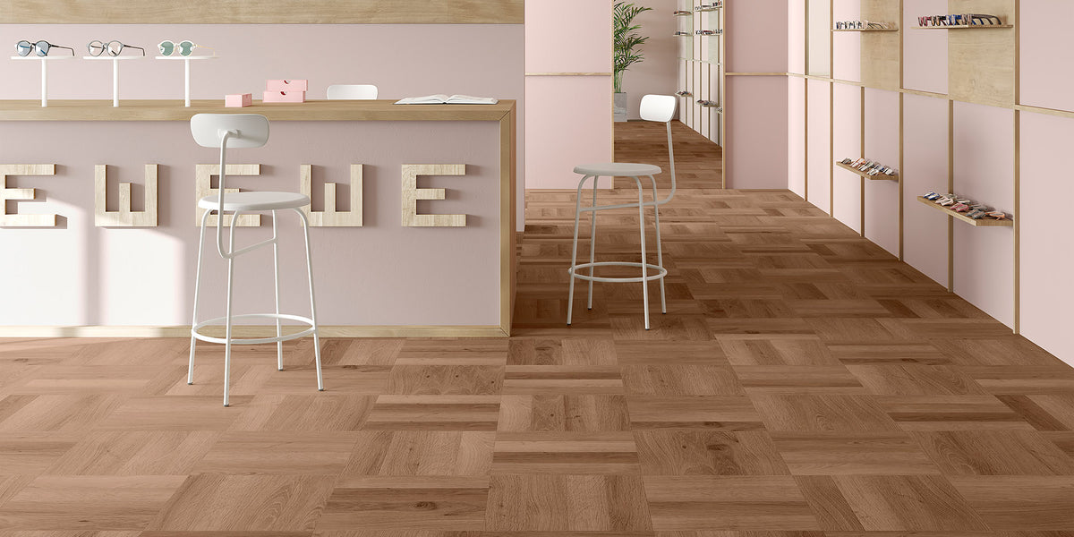 Invictus Maximus Dryback Highland Oak Parquet – Chocolate – aranżacja
