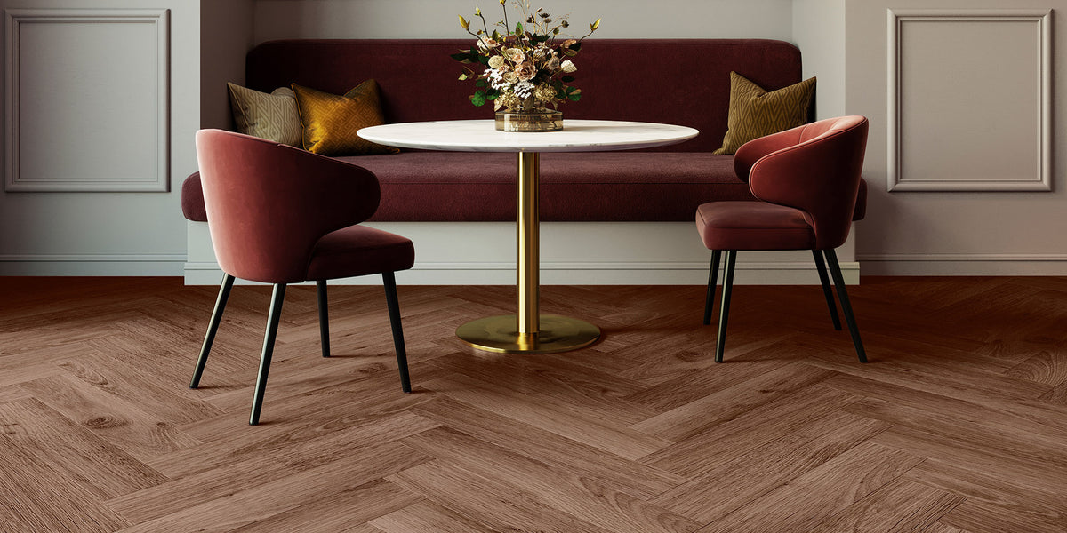Invictus Maximus Dryback Highland Oak Herringbone – Chocolate – aranżacja